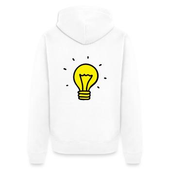 Ampoule - idée - Veste à capuche bio Premium Unisexe - blanc - Dos - Thijin (182cm)