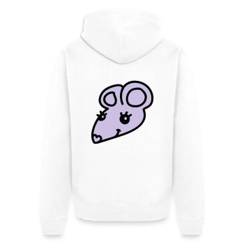 Sweet Mouse - Unisex Premium Organic Zip Hoodie - white - Back - Thijin (182cm)