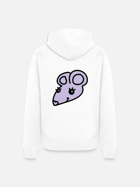 Sweet Mouse - Unisex Premium Organic Zip Hoodie - white