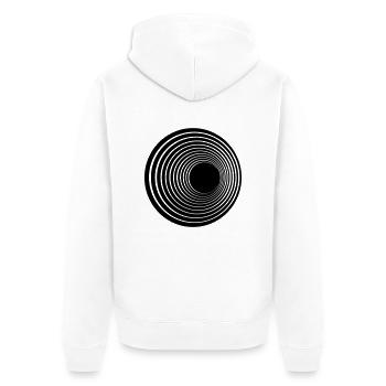 circular abstract symbol for the T-shirt - Unisex Premium Organic Zip Hoodie - white - Back - Thijin (182cm)
