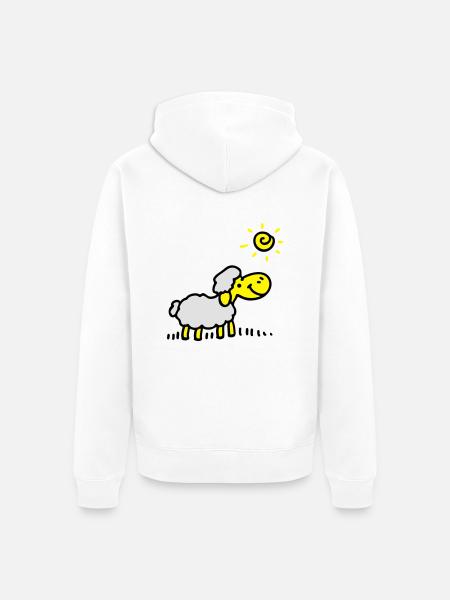Sheep Sun 3 - Unisex Premium Organic Zip Hoodie - white