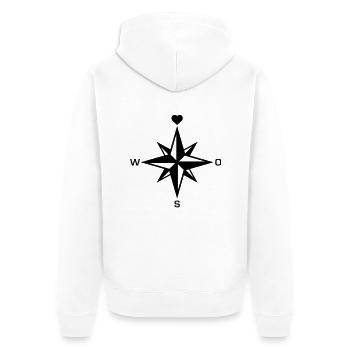 north_heart_072011_a_1c - Veste à capuche bio Premium Unisexe - blanc - Dos - Thijin (182cm)