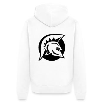 sparta - Unisex Premium Organic Zip Hoodie - white - Back - Thijin (182cm)