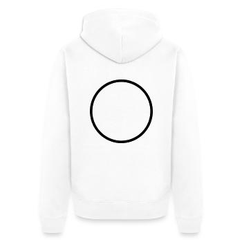 kreis - Unisex Premium Bio Zip Hoodie - Weiß - Hinten - Thijin (182cm)