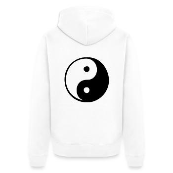 Ying Yang - Unisex Premium Bio Zip Hoodie - Weiß - Hinten - Thijin (182cm)