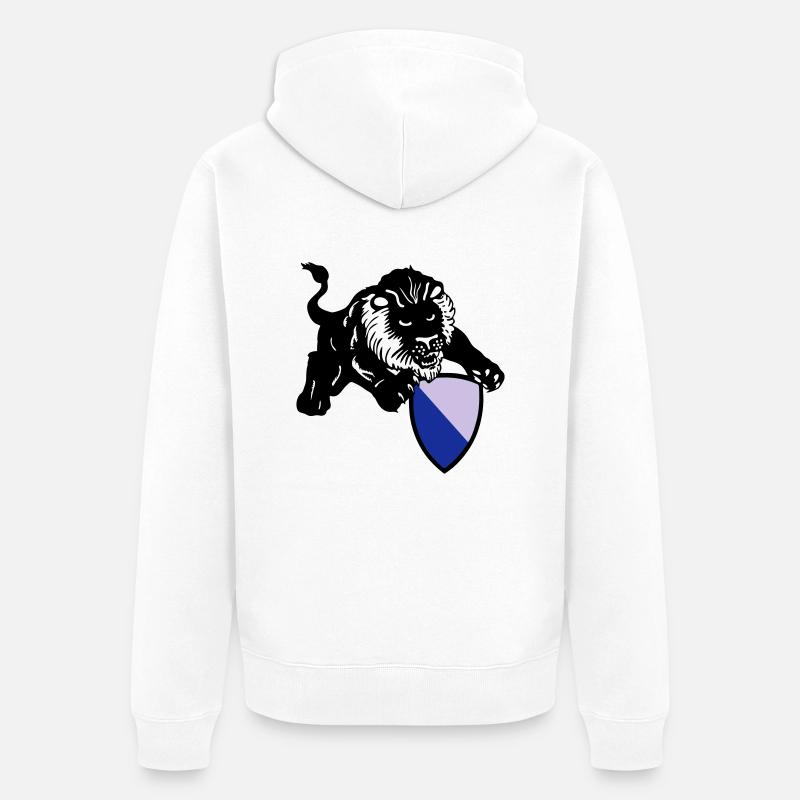 Zurich lion - Veste à capuche bio Premium Unisexe - blanc