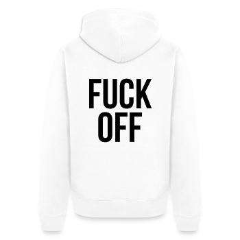 fuck off - Veste à capuche bio Premium Unisexe - blanc - Dos - Thijin (182cm)