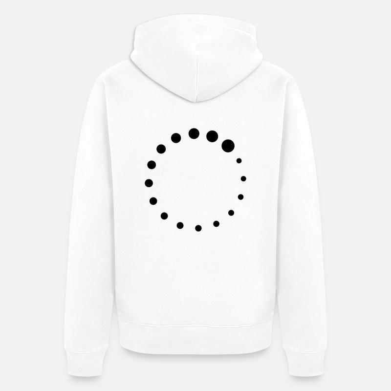 Loading Circle - Veste à capuche bio Premium Unisexe - blanc