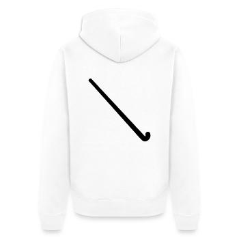 Field hockey - Unisex Premium Organic Zip Hoodie - white - Back - Thijin (182cm)