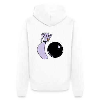 ällabätsch reloaded - Unisex Premium Organic Zip Hoodie - white - Back - Thijin (182cm)