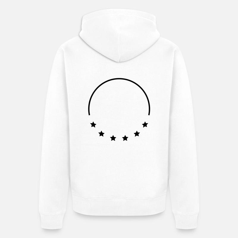 Stars Frame Design - Unisex Premium Bio Zip Hoodie - Weiß