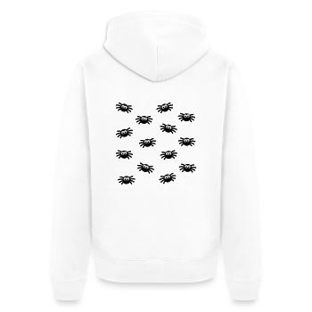 Spinnen - Unisex Premium Bio Zip Hoodie - Weiß - Hinten - Thijin (182cm)