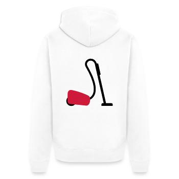 Aspirateur - Veste à capuche bio Premium Unisexe - blanc - Dos - Thijin (182cm)