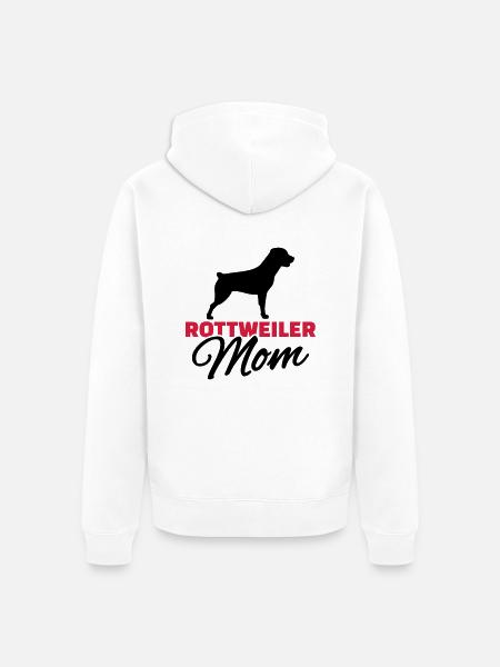 Rottweiler Mom - Premium økologisk unisex-hættejakke - hvid