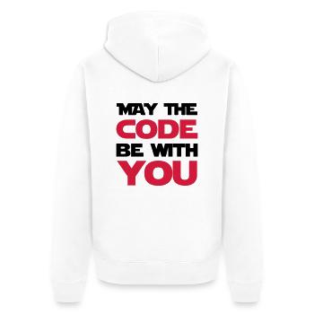 May the code be with you - Veste à capuche bio Premium Unisexe - blanc - Dos - Thijin (182cm)