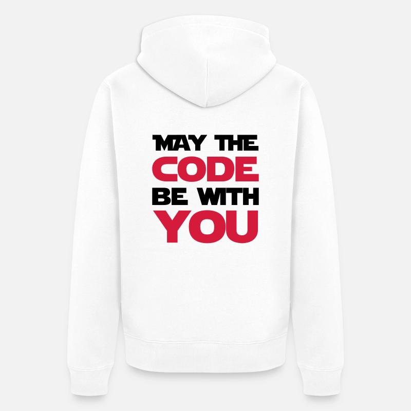 Computer / Developer / Geek / Code / Funny - Unisex Premium Organic Zip Hoodie - white
