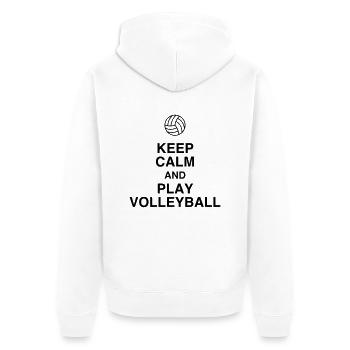 Volleyball - Volley Ball - Volley-Ball - Sport - Veste à capuche bio Premium Unisexe - blanc - Dos - Thijin (182cm)