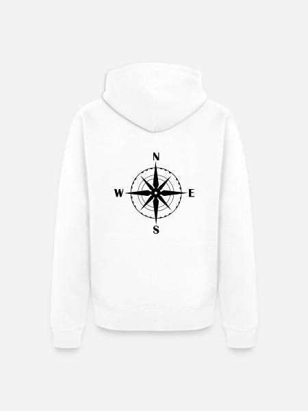 kompass_01 - Veste à capuche bio Premium Unisexe - blanc