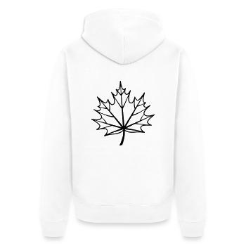 blatt - Unisex Premium Bio Zip Hoodie - Weiß - Hinten - Thijin (182cm)