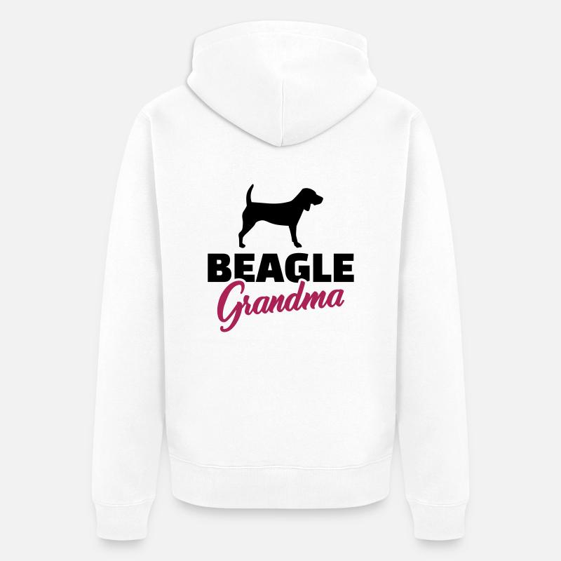 Beagle - Veste à capuche bio Premium Unisexe - blanc