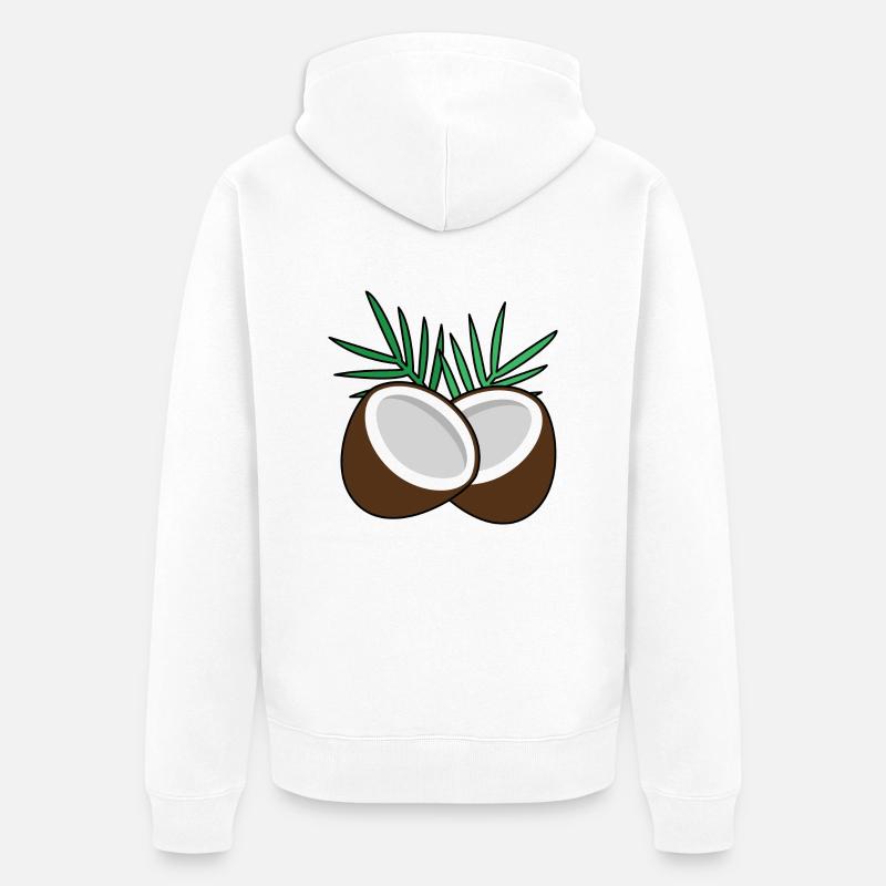 Noix de coco - Veste à capuche bio Premium Unisexe - blanc