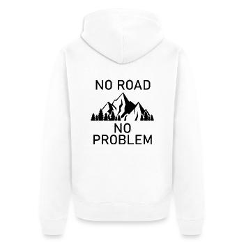 Bouldern Klettern Climbing - Unisex Premium Bio Zip Hoodie - Weiß - Hinten - Thijin (182cm)