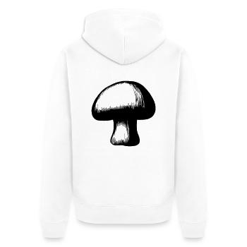 Champignons Champignons Vénéneux Mycologie Vecteur terreux 4 - Veste à capuche bio Premium Unisexe - blanc - Dos - Thijin (182cm)