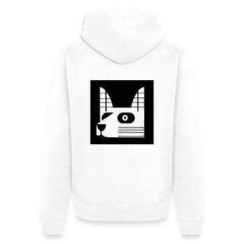 Hund Retro Hunderasse Tierliebe - Unisex Premium Bio Zip Hoodie - Weiß - Hinten - Thijin (182cm)