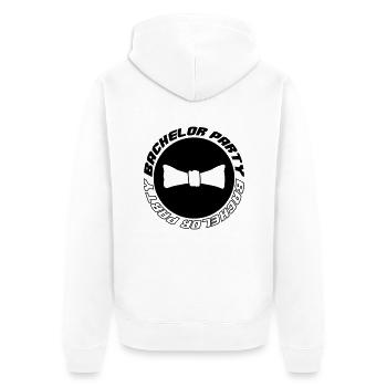 Enterrement de vie de gar - Veste à capuche bio Premium Unisexe - blanc - Dos - Thijin (182cm)