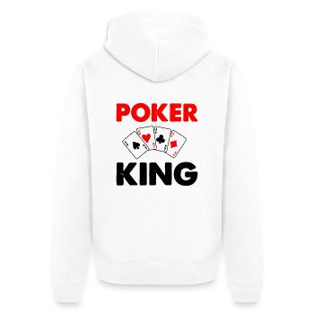 Roi du poker - Veste à capuche bio Premium Unisexe - blanc - Dos - Thijin (182cm)