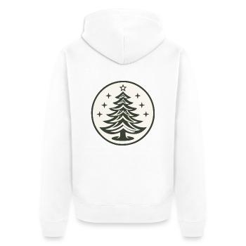 Christmas Tree with Stars - Christmas Desig - Unisex Premium Organic Zip Hoodie - white - Back - Thijin (182cm)