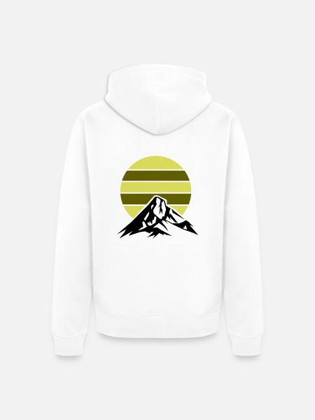 mountains mountains - Unisex Premium Organic Zip Hoodie - white