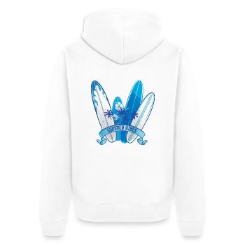 Summer vibes 3 - Veste à capuche bio Premium Unisexe - blanc - Dos - Thijin (182cm)