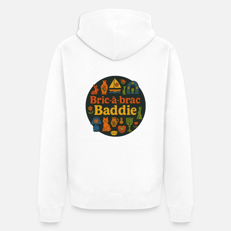 Bric à Brac Baddie - Veste à capuche bio Premium Unisexe - blanc