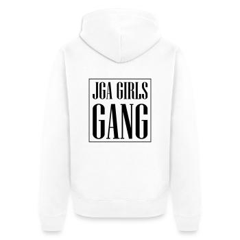 Jga Mädels Junggesellinnenabschied - Unisex Premium Bio Zip Hoodie - Weiß - Hinten - Thijin (182cm)