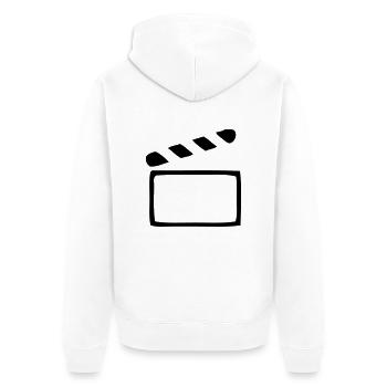 Clap - Cinéma - Veste à capuche bio Premium Unisexe - blanc - Dos - Thijin (182cm)
