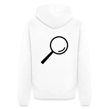 Lupe - Unisex Premium Bio Zip Hoodie - Weiß - Hinten - Thijin (182cm)
