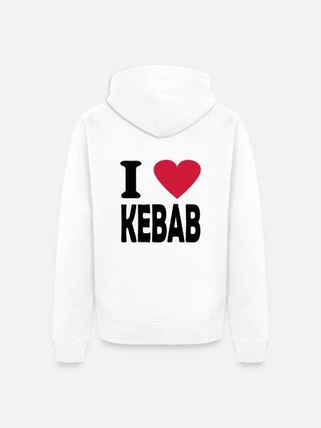 kebab - Unisex Premium Bio Zip Hoodie - Weiß
