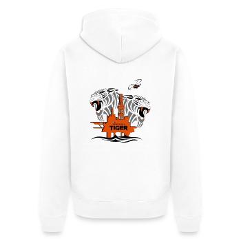North Sea Tiger Oil Rig North Sea Aberdeen. - Unisex Premium Organic Zip Hoodie - white - Back - Thijin (182cm)