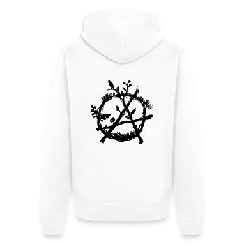 green anarchy eco - Veste à capuche bio Premium Unisexe - blanc - Dos - Thijin (182cm)