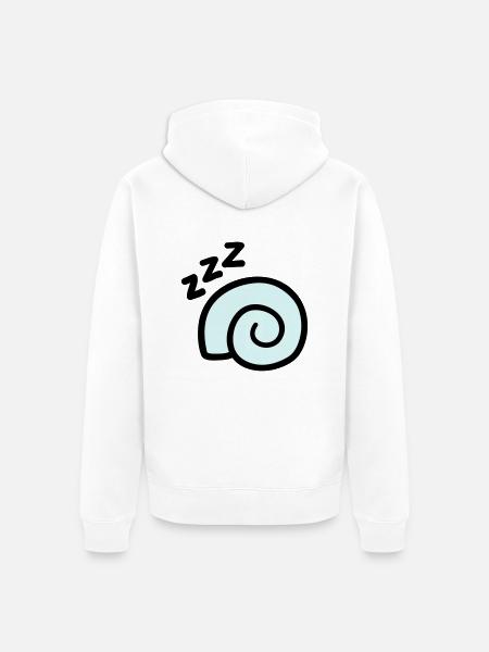 Sleeping snail - Unisex Premium Organic Zip Hoodie - white