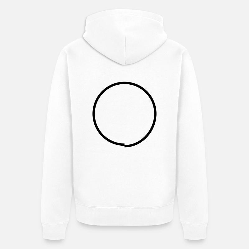 Kreis - Unisex Premium Bio Zip Hoodie - Weiß