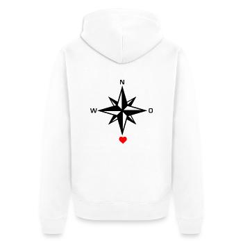 south_heart_072011_b_2c - Veste à capuche bio Premium Unisexe - blanc - Dos - Thijin (182cm)