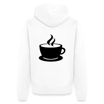 coffee cup tea cafe - Veste à capuche bio Premium Unisexe - blanc - Dos - Thijin (182cm)