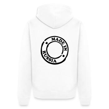 made_in_russia__f1 - Veste à capuche bio Premium Unisexe - blanc - Dos - Thijin (182cm)