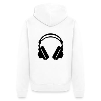 egaliseur casques dj audio music zik19 - Veste à capuche bio Premium Unisexe - blanc - Dos - Thijin (182cm)