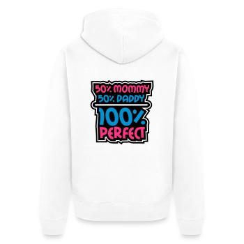 100 Procent Perfect - Veste à capuche bio Premium Unisexe - blanc - Dos - Thijin (182cm)