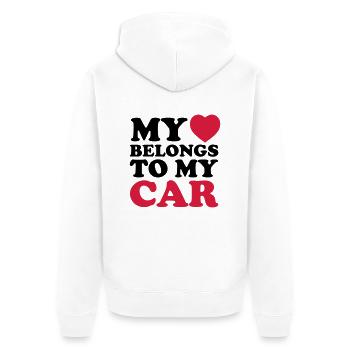 MHBTM car - Veste à capuche bio Premium Unisexe - blanc - Dos - Thijin (182cm)