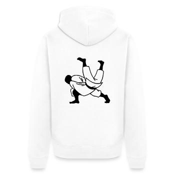 judo ju jitsu - Veste à capuche bio Premium Unisexe - blanc - Dos - Thijin (182cm)
