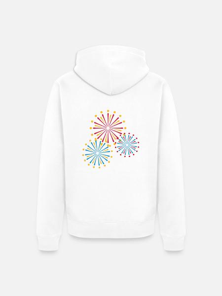 Firework - Unisex Premium Bio Zip Hoodie - Weiß